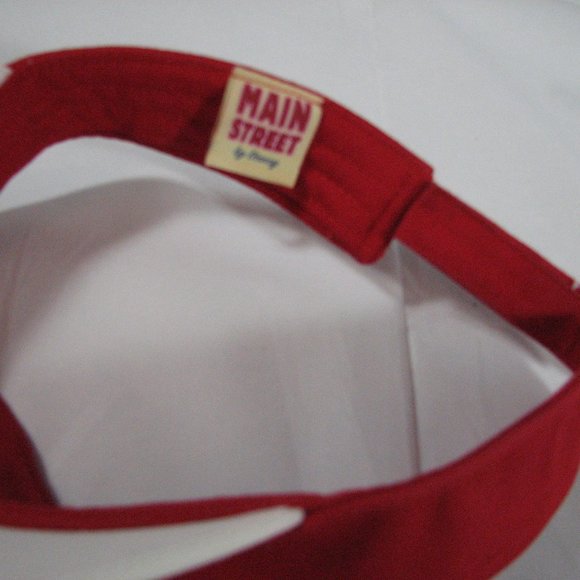 Disney Main Street Visor Mickey Junior Varsity Red White Blue Hat Champs - Picture 5 of 6